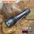 Maxtoch DI6X-4 Negro Aluminio Impermeable Buceo Cree XM-L LED